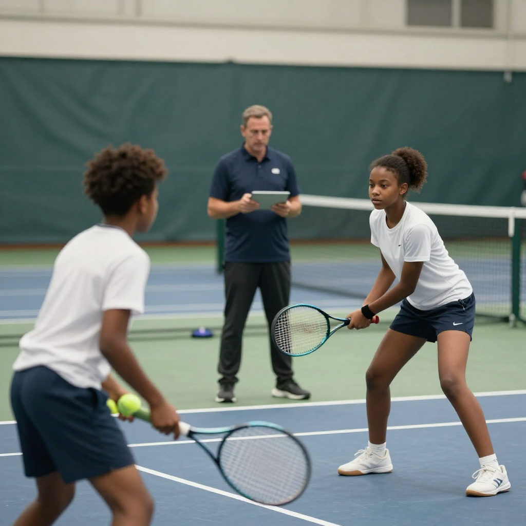 Soccer field and players
